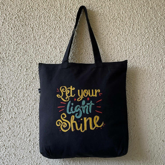 Katha Kathan Canvas Tote - Let Your Light Shine