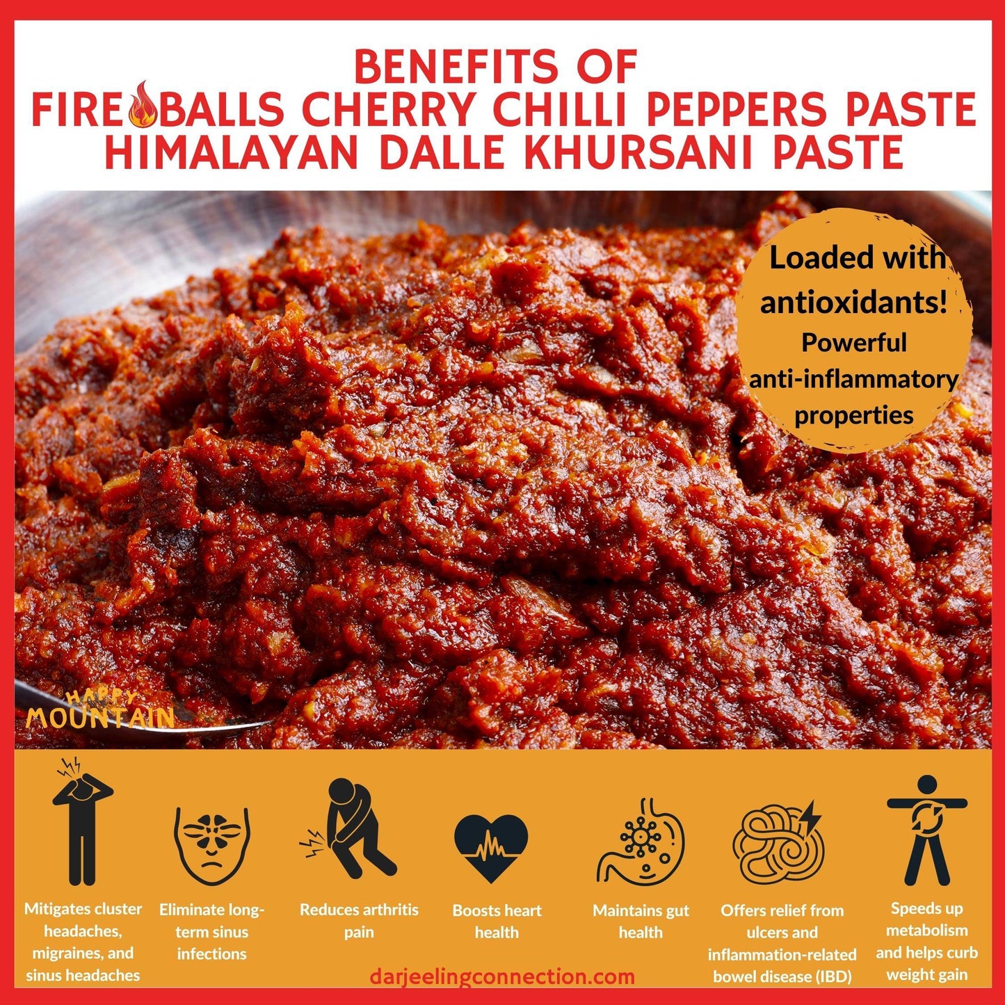 Benefits of Fireballs - Cherry Chilli Peppers (Dalle) Paste - Happy Mountain