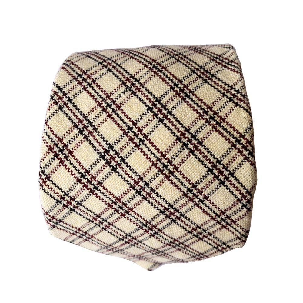 Himalayan Knot - Bhutanese Speckled Checks Tie and Cufflinks. Unique and handmade. Fabric