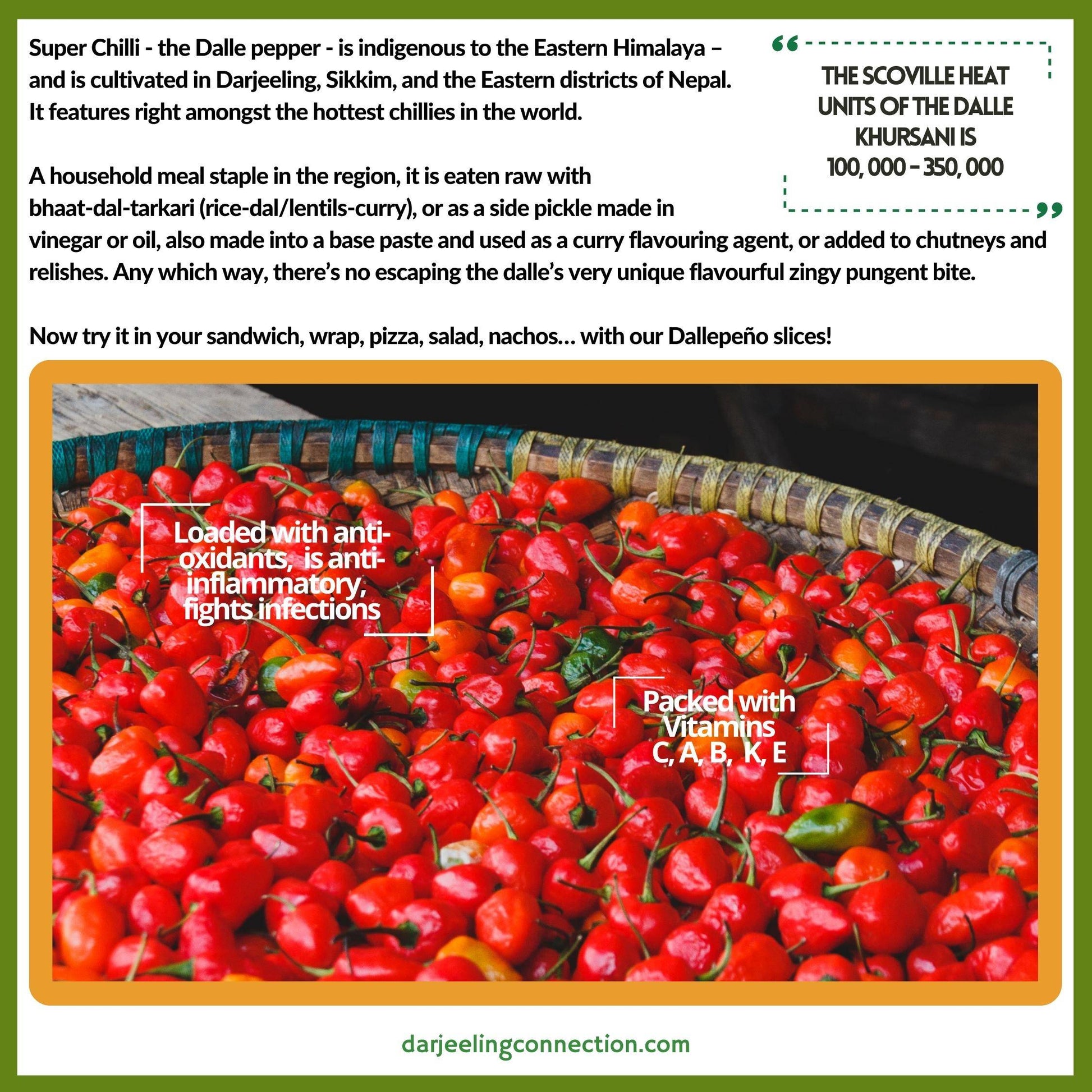 100% Natural Dalle Used to Make Dallepeno - Cherry Chilli Pepper (Dalle) Pickles - Happy Mountain