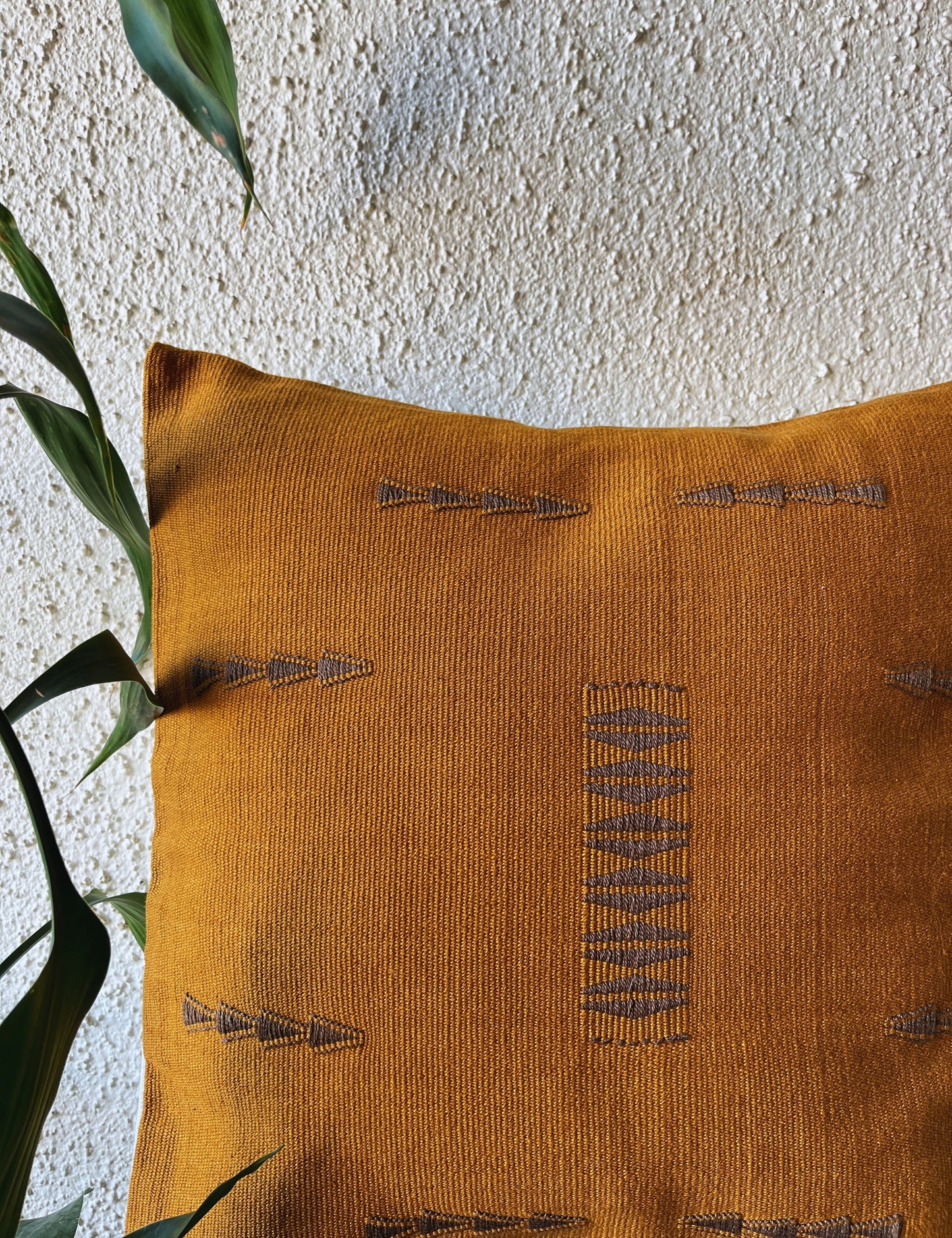 Chizami Weaves - Loin Loom Handwoven Cushion Cover Set in Golden Mustard (Set of 4)