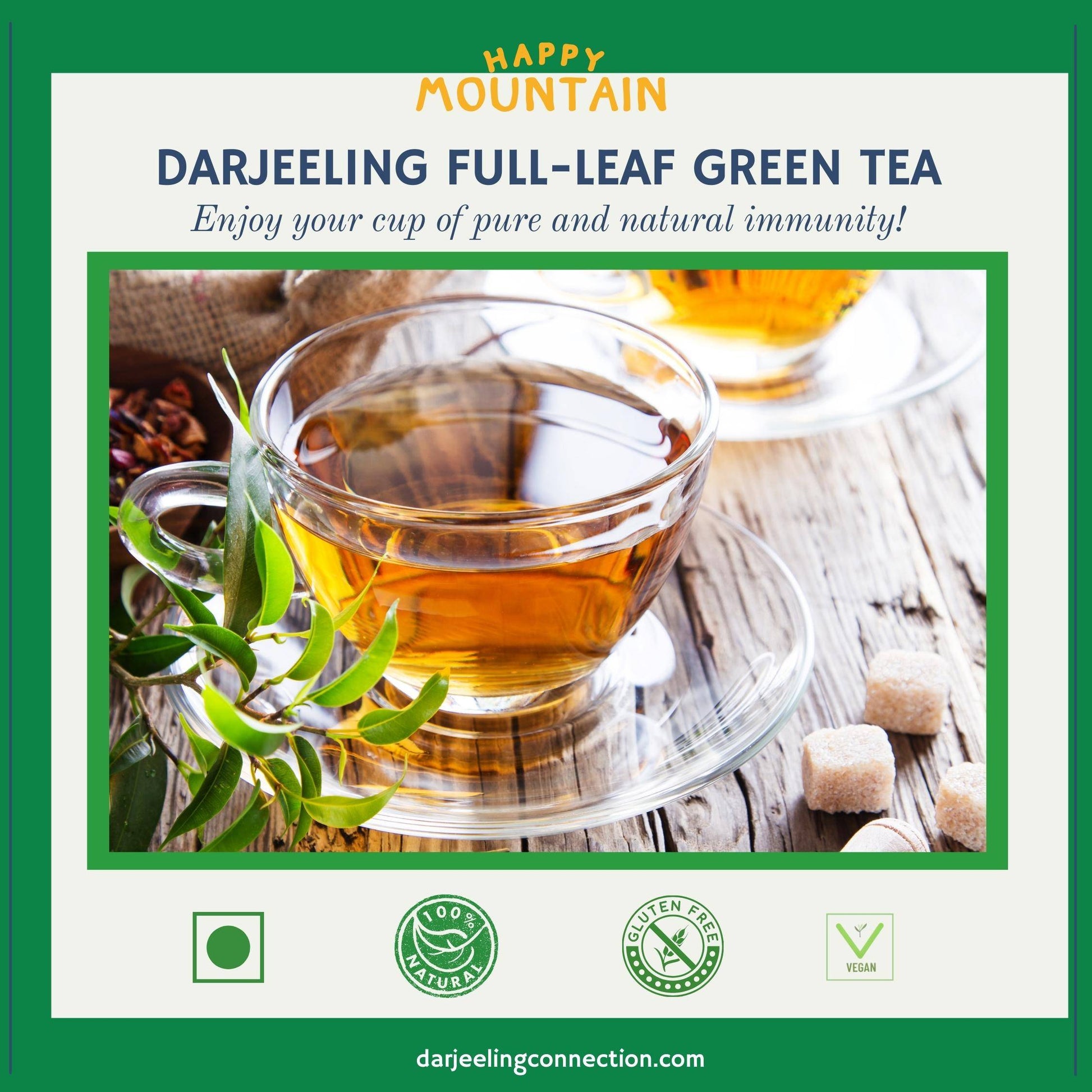 Darjeeling Full-Leaf Green Tea - Happy Mountain