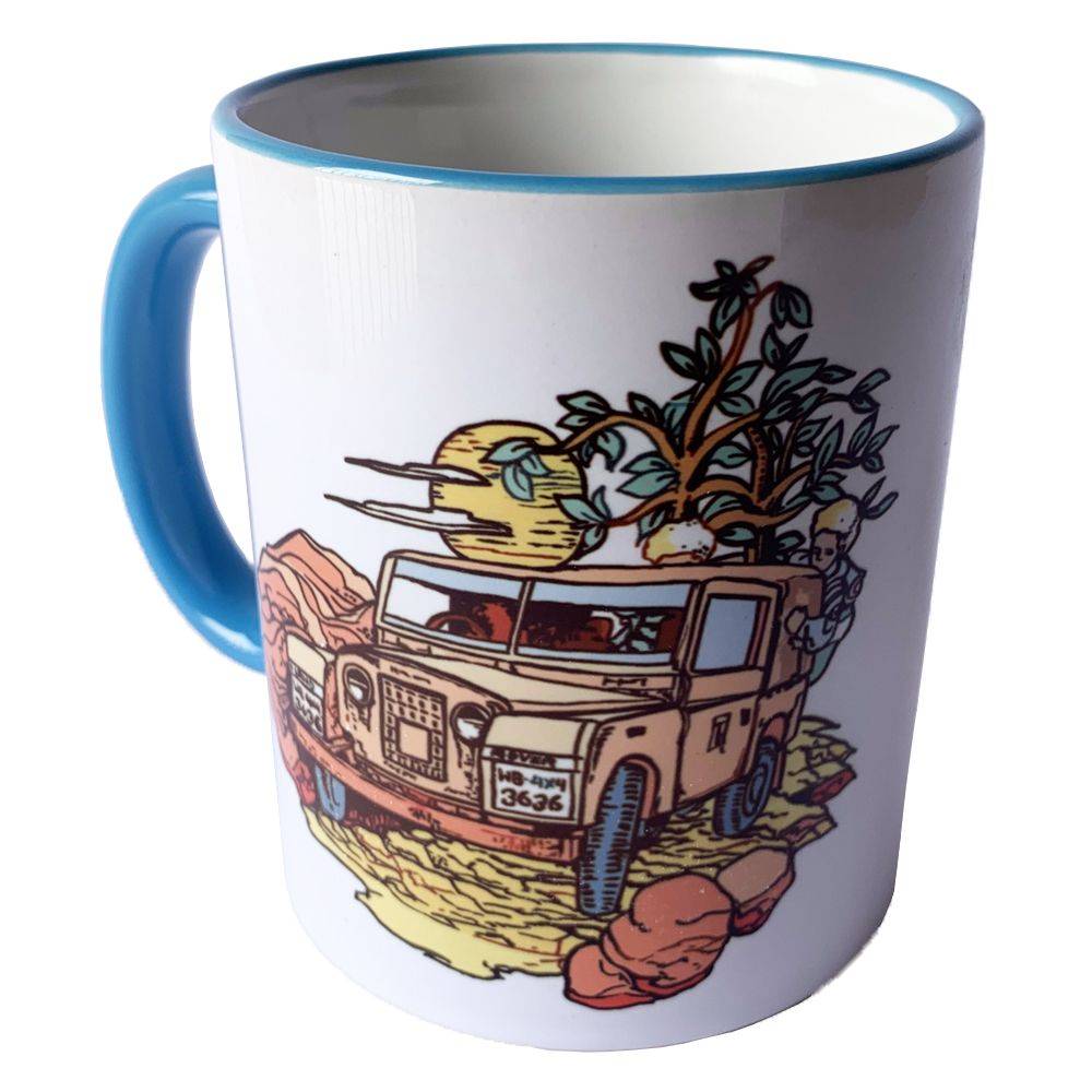 Darjeeling Brew Mug - Landrover on Ridge Ceramic Mug Tea Coffee Gift side