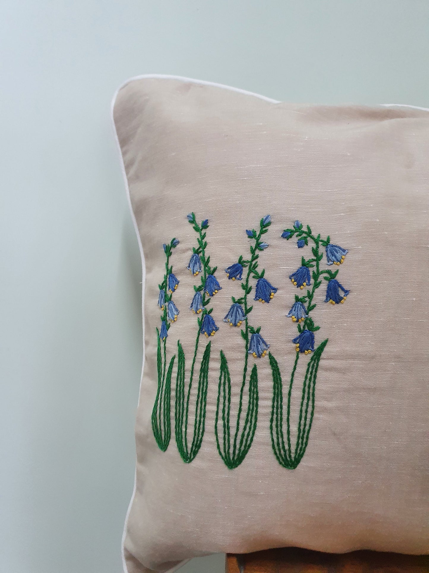 Ikali – Lavender Wreath - Hand-embroidered Cushion Cover Set (Set of 2)