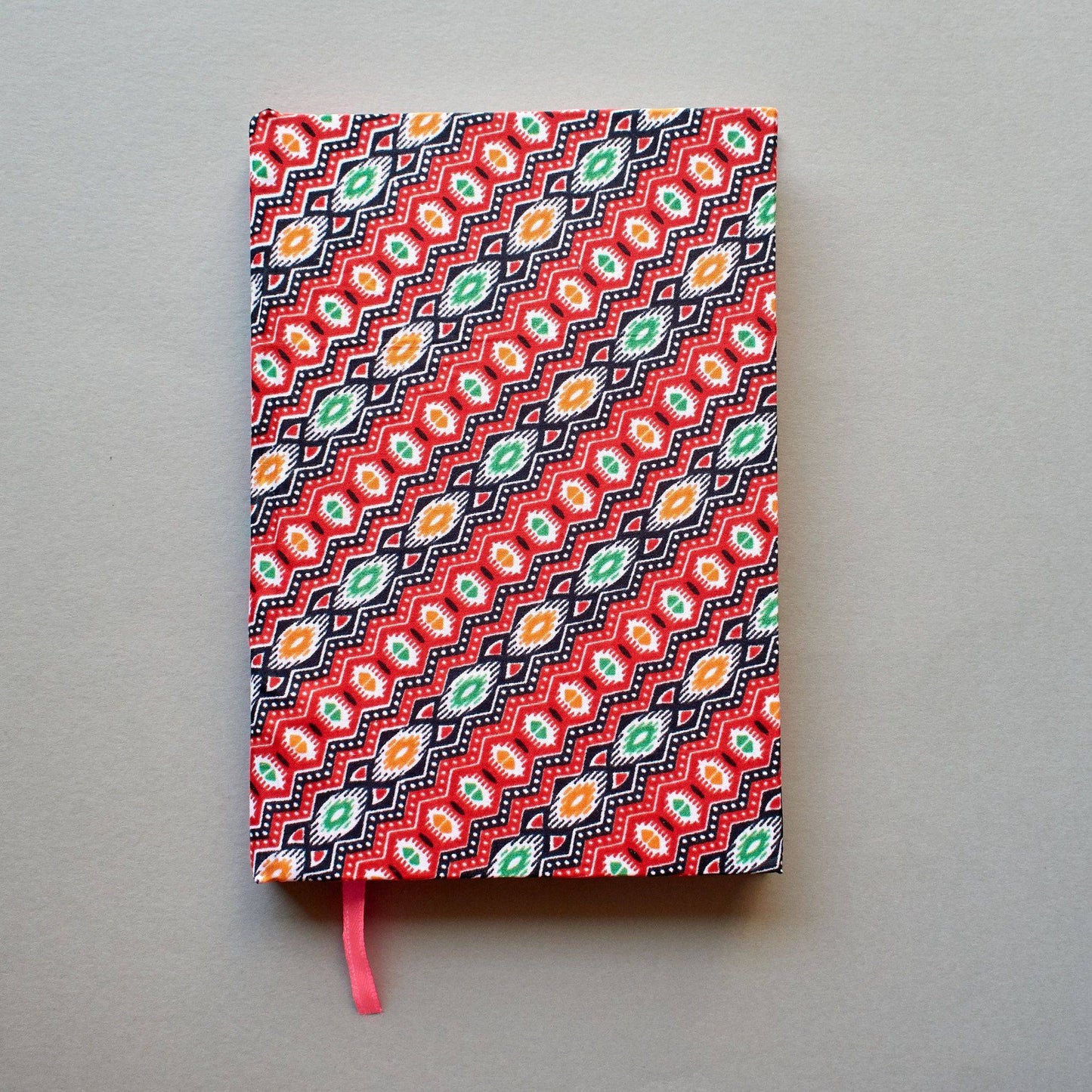 Bhutanese Cloth handmade Notebook red