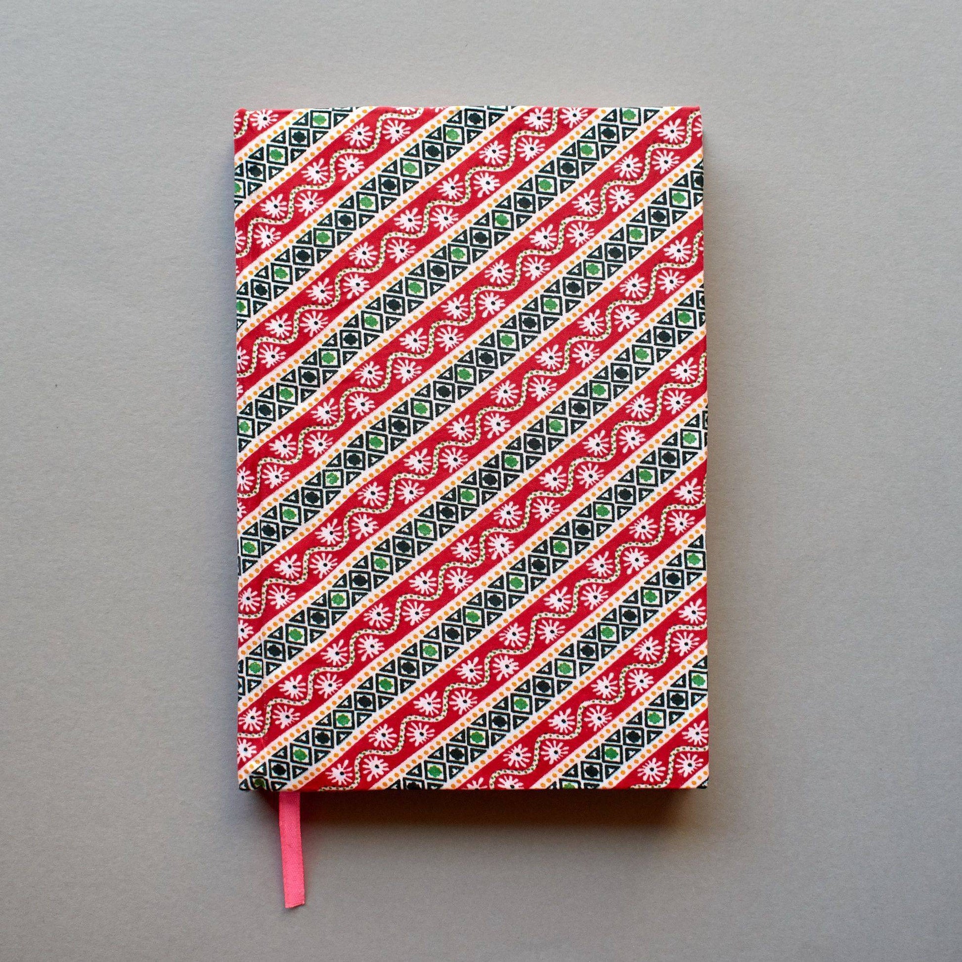 Handmade notebook with Bhutanese cloth cover