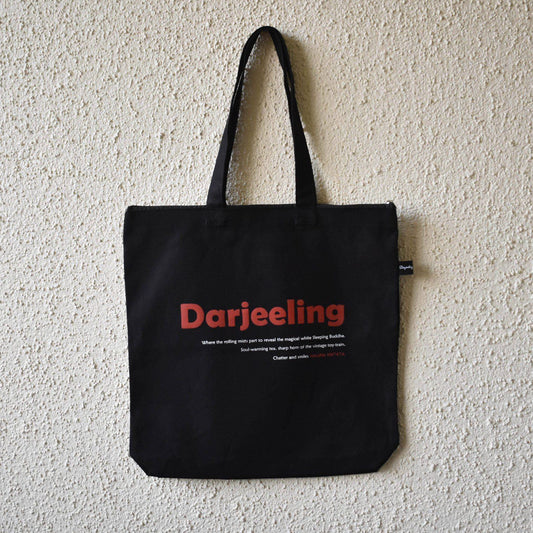 Katha Kathan Canvas Tote - Darjeeling (Black)