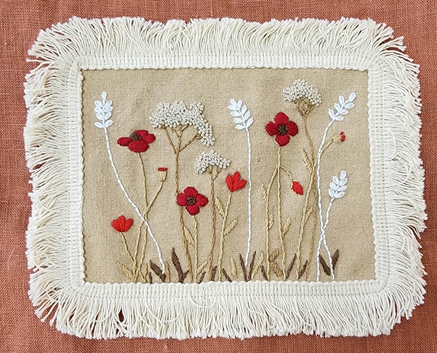 Ikali - Poppy Field -  Hand-embroidered Tote