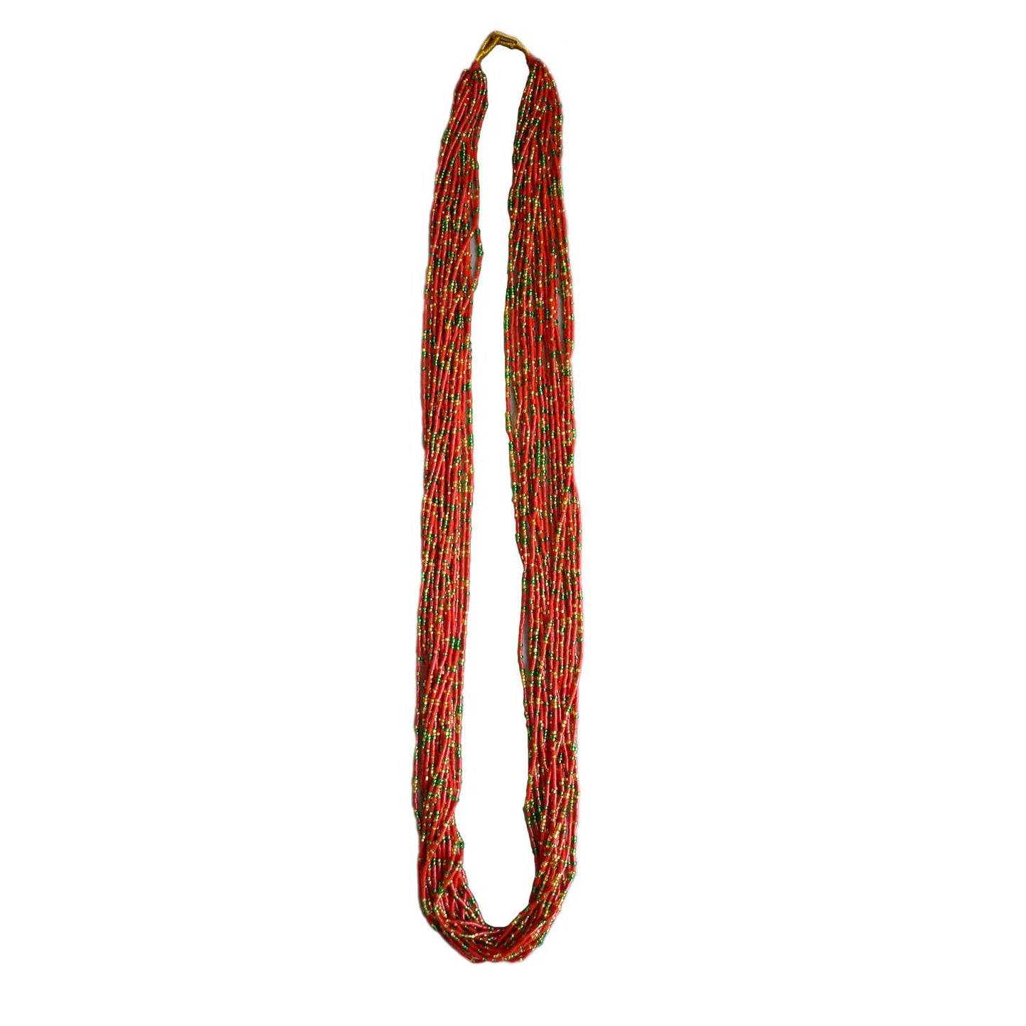 Red Speckled 18 strand Potay Necklace